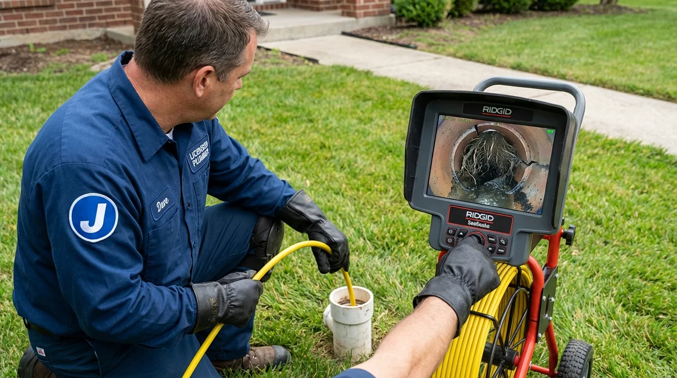 Sewer camera inspection being performed by Johns Plumbing LLC in Ogden